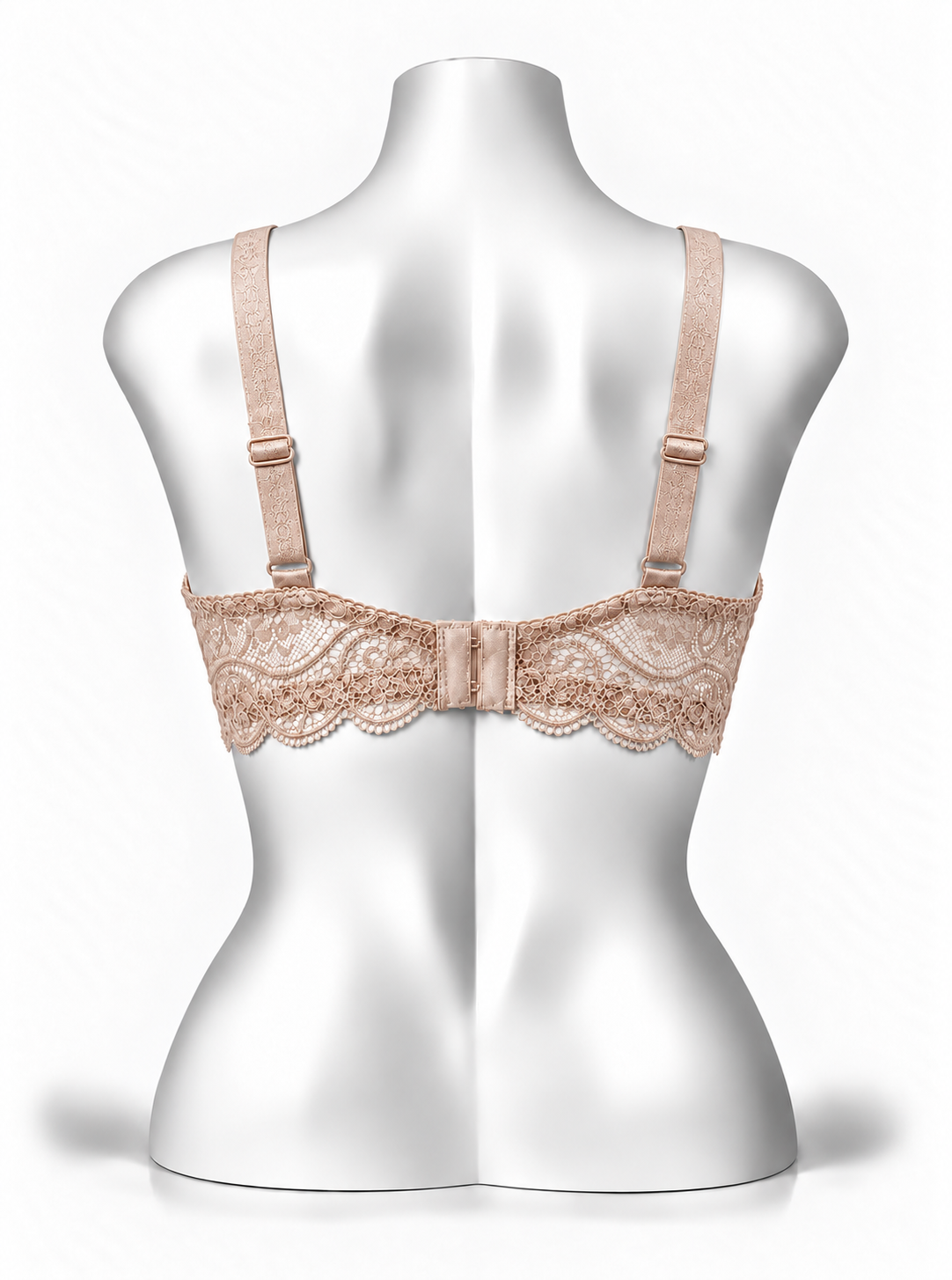 Lace Patchwork Thin Cup Underwire Bra