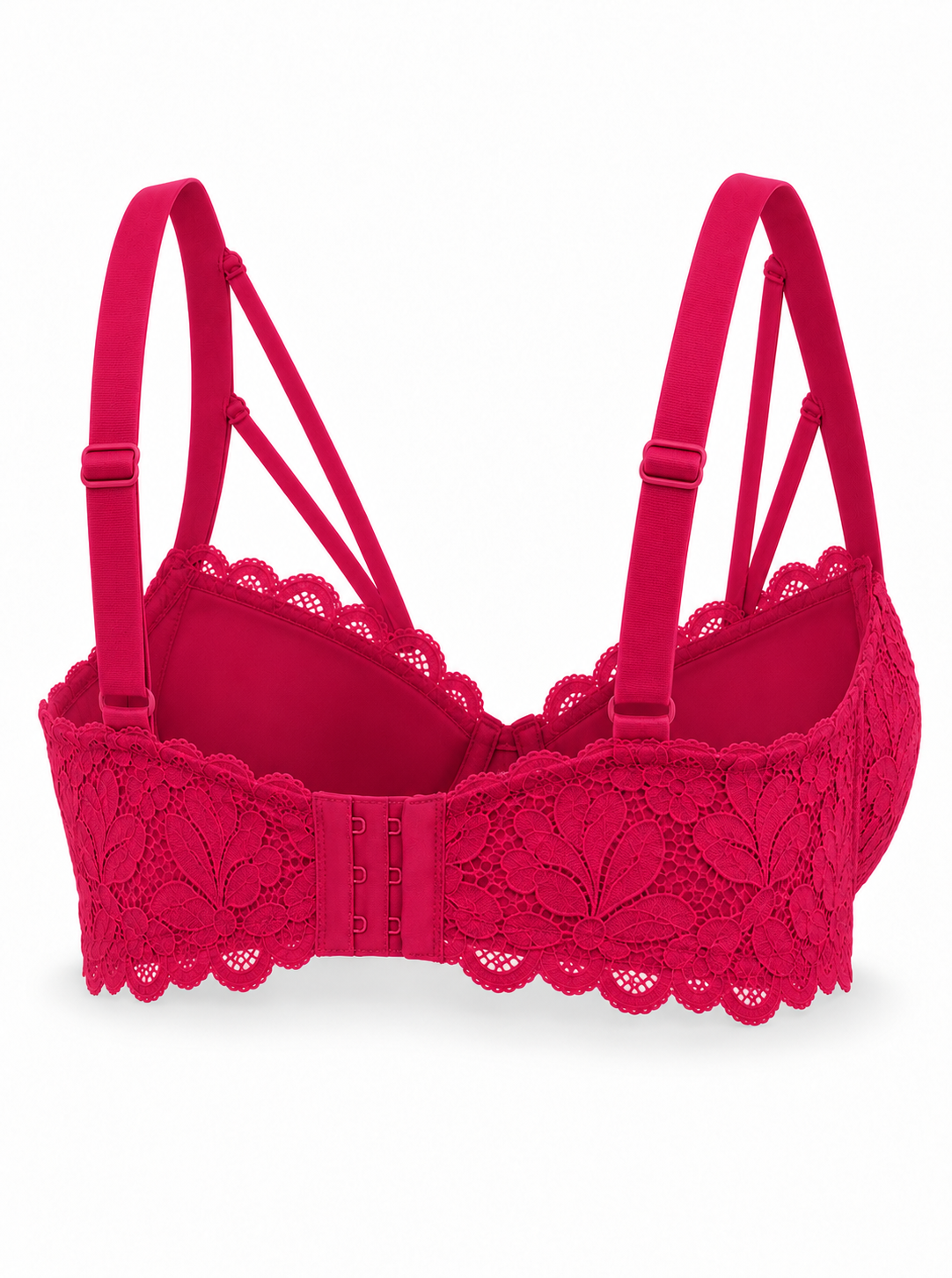 Full Coverage Lace Bra With String Details